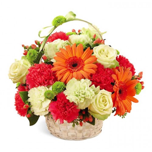 buy flowers basket to belgaum