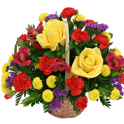buy flowers basket in belgaum on midnight