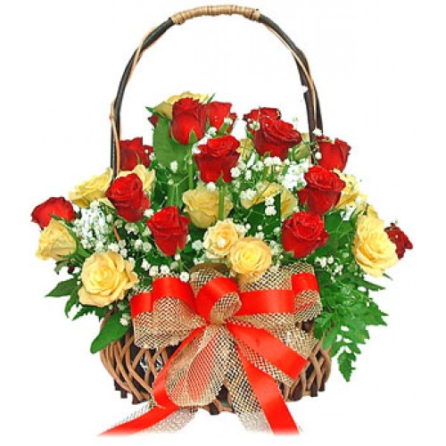 Send mixed flowers Basket to belgaum