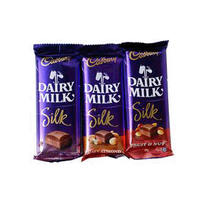 pack of 3 cadbury silk to belgaum