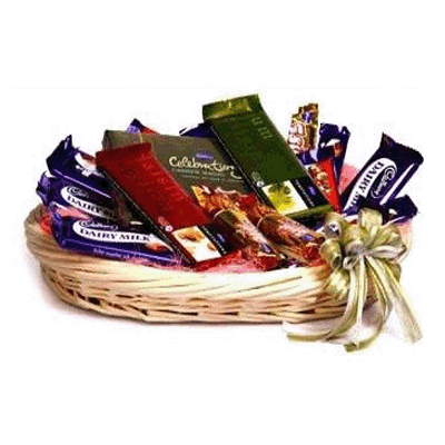 basket of mixed indian chocolates