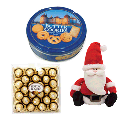 send Santa Choco and cookies hamper to mysore