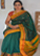 Green kasuti saree with yellow border 1
