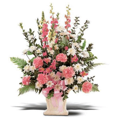 Exotic Carnations & Orchids arrangement to bangalore