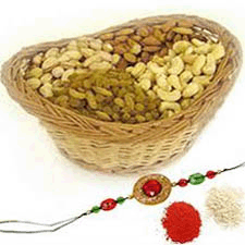 send dryfruits basket rakhi to be to belgaum