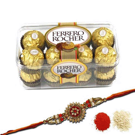 send fererro rocher with rakhi to belgaum