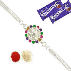 send silver rakhi and chocolates for brother to belgaum
